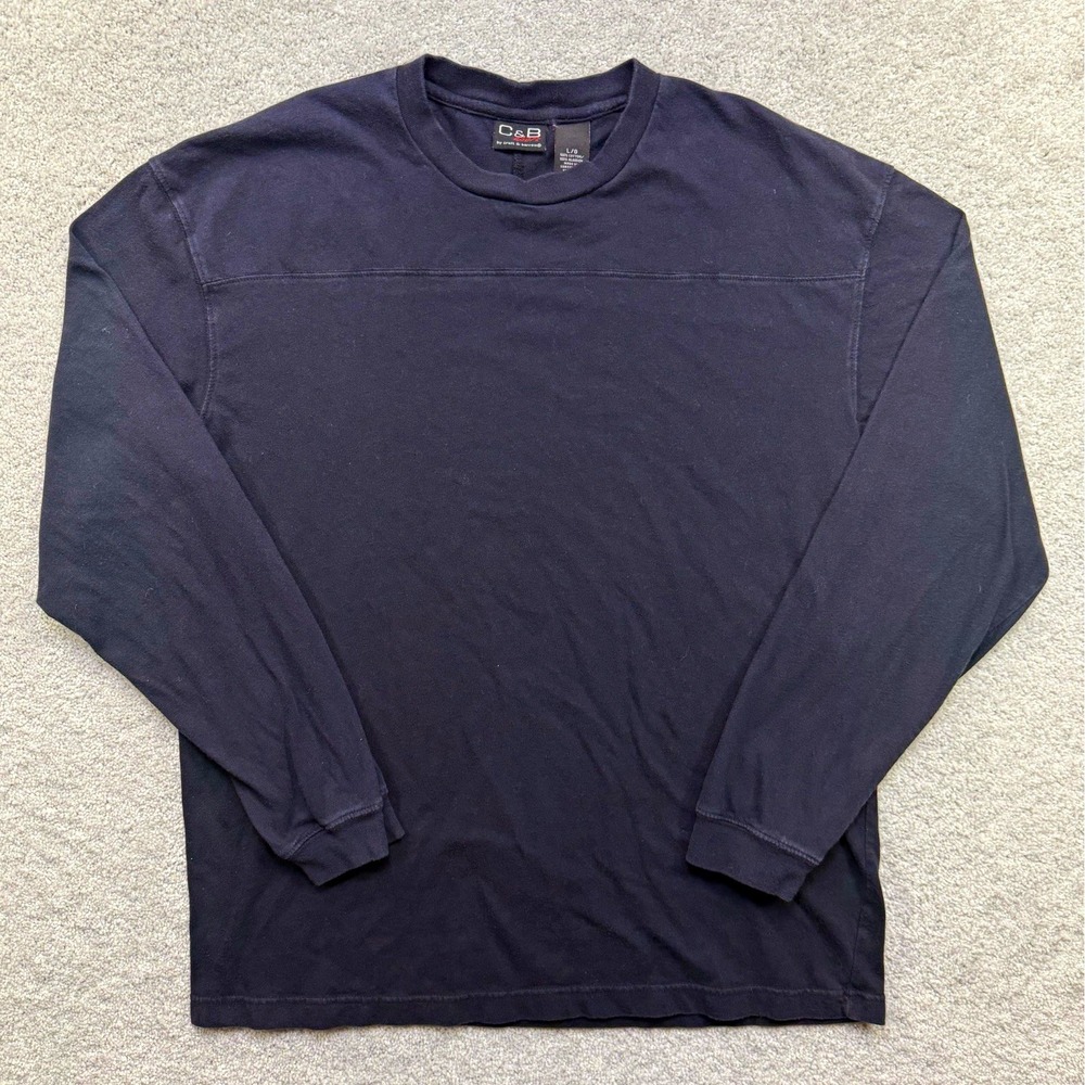 C&B Sport Croft & Barrow Mens Large Black Long Sleeve Heavyweight T-Shirt